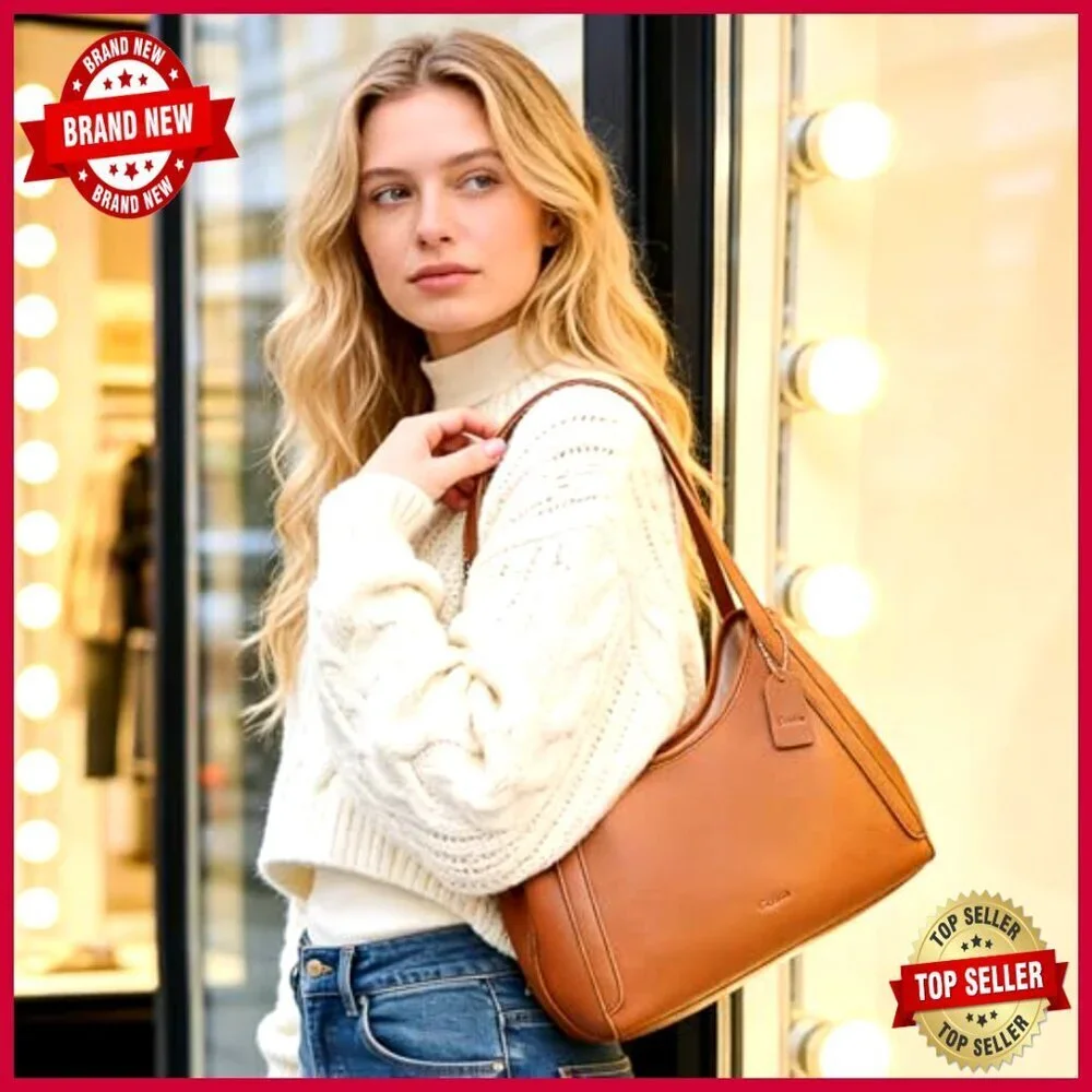 Vegan Leather Hobo Shoulder Bag Tote Medium Size Spacious Purse